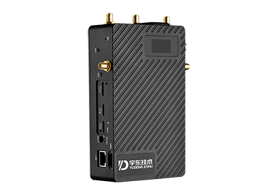 5G單兵圖傳2張SIM卡整機一體化設計，支持攝像機的熱靴安裝，可與DV攝像機組合使用